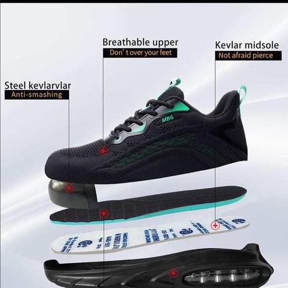 women's industrial work shoes with steel toe anti-slip comfortable and light - Picture 8 of 8